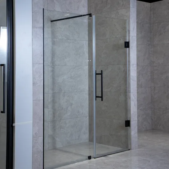 Hinge+Pivot Door T-Shape Shower Enclosure_Seperating Shower+Toilet (L24966)