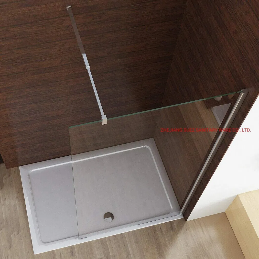 Pivot Aluminum Walk in Glass Shower Door